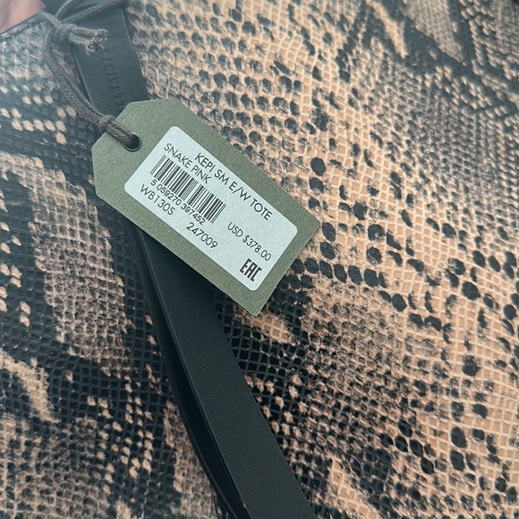 NEW ALLSAINTS Keli Snake Embossed Leather Tote - Picture 8 of 8